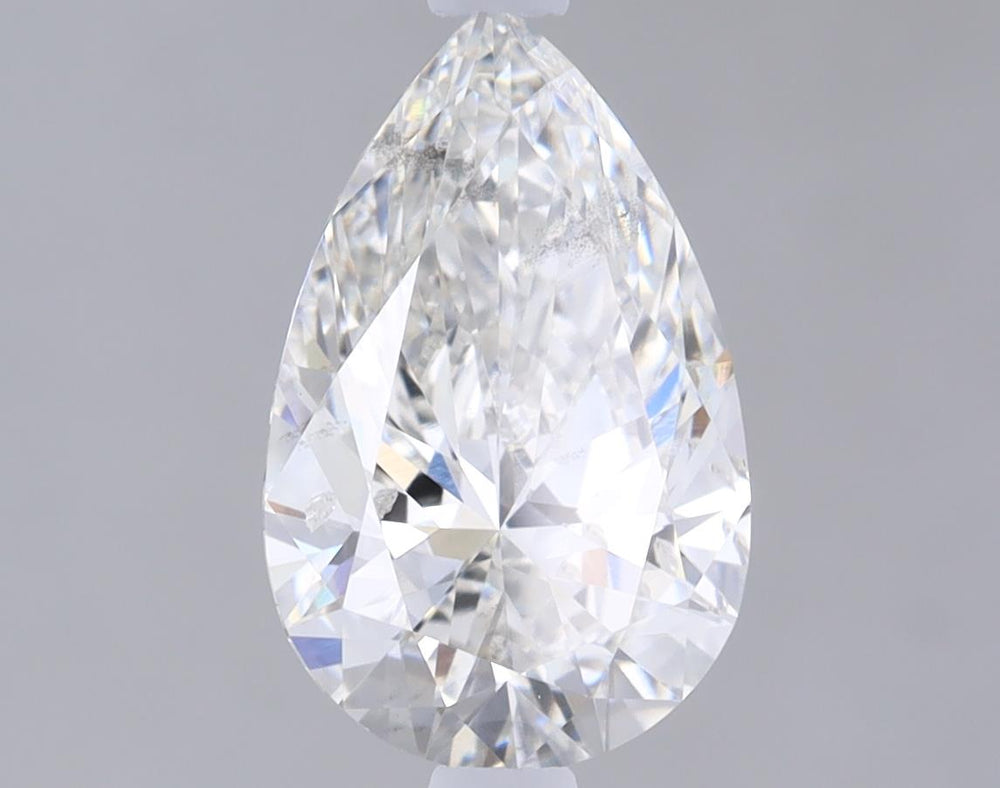 1.36 Carat Pear Lab Diamond with  Cut Diamond in 14KT  view 1
