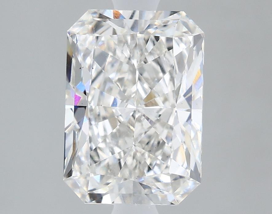 2.03 Carat Radiant Lab Diamond with  Cut Diamond in 14KT  view 1
