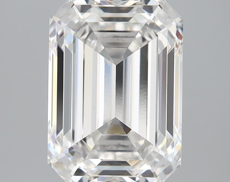 2.72 Carat Emerald Lab Diamond with  Cut Diamond in 14KT  view 1

