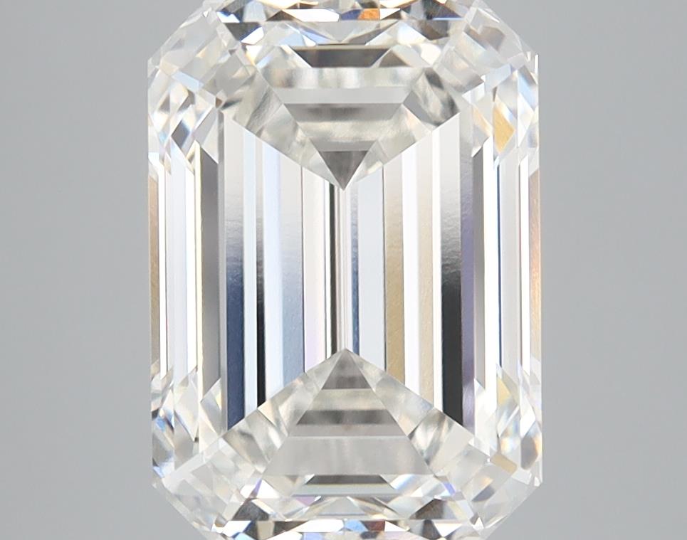 4.16 Carat Emerald Lab Diamond with  Cut Diamond in 14KT  view 1
