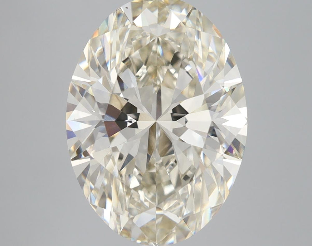 5.01 Carat Oval Lab Diamond with  Cut Diamond in 14KT  view 1
