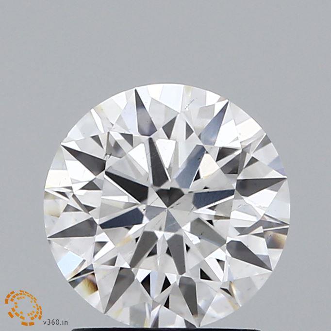 1.7 Carat Round Lab Diamond with  Cut Diamond in 14KT  view 1
