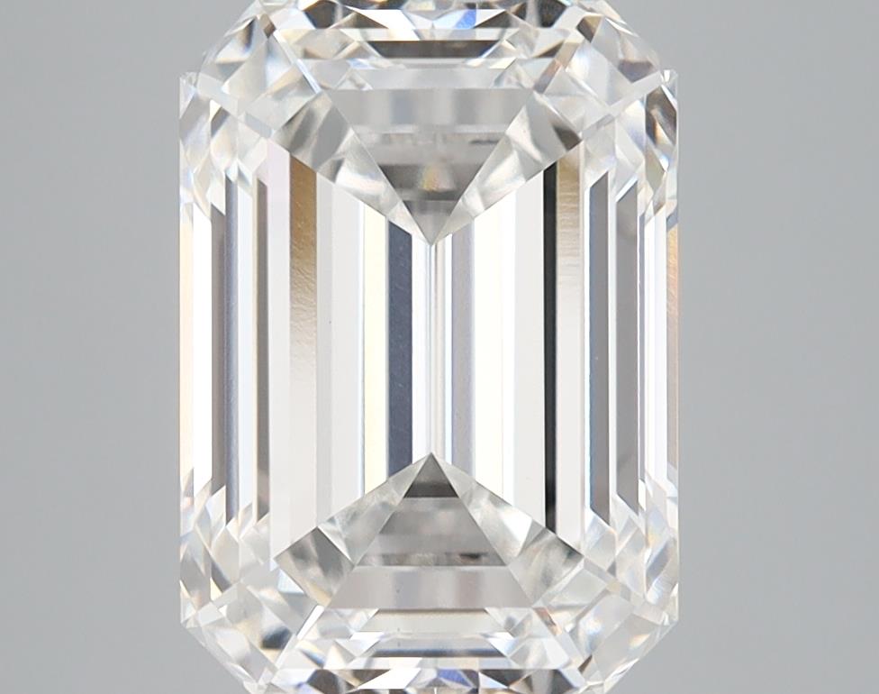 4.23 Carat Emerald Lab Diamond with  Cut Diamond in 14KT  view 1

