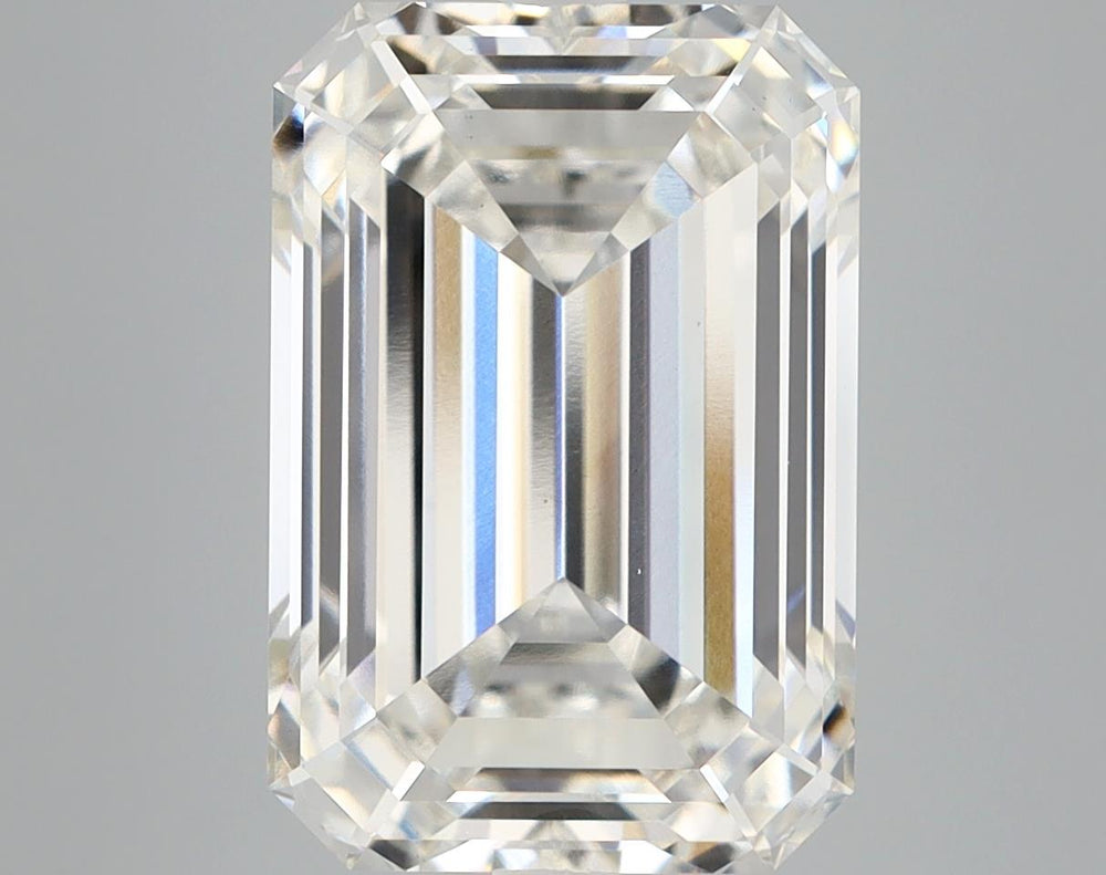 6.91 Carat Emerald Lab Diamond with  Cut Diamond in 14KT  view 1
