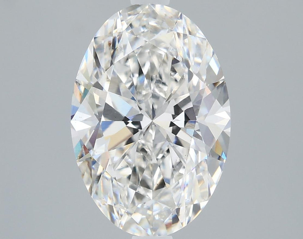 2.54 Carat Oval Lab Diamond with  Cut Diamond in 14KT  view 1
