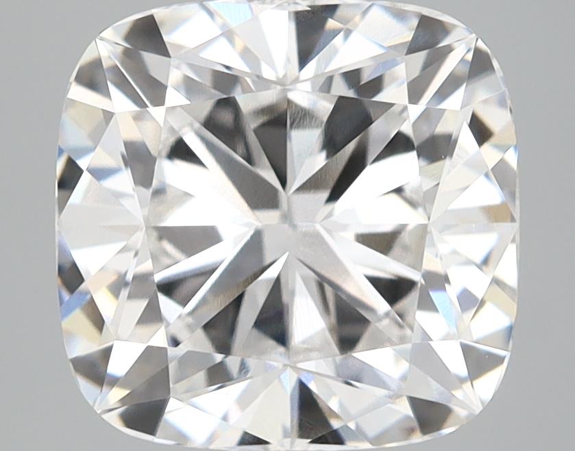 2.74 Carat Cushion Lab Diamond with  Cut Diamond in 14KT  view 1
