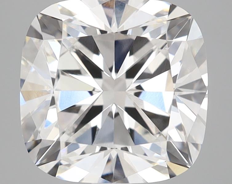 3.02 Carat Cushion Lab Diamond with  Cut Diamond in 14KT  view 1

