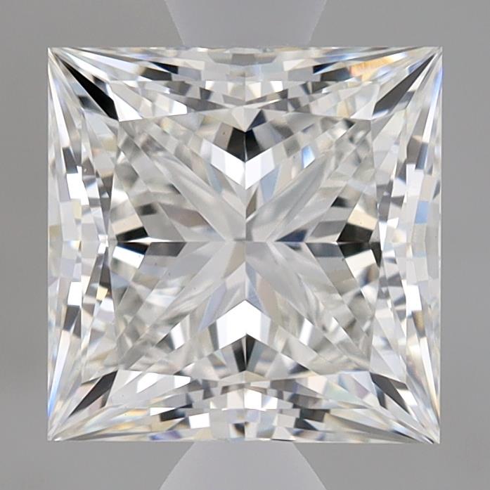 2.3 Carat Princess Lab Diamond with  Cut Diamond in 14KT  view 1
