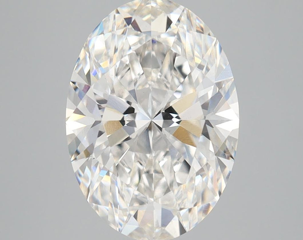 3.14 Carat Oval Lab Diamond with  Cut Diamond in 14KT  view 1
