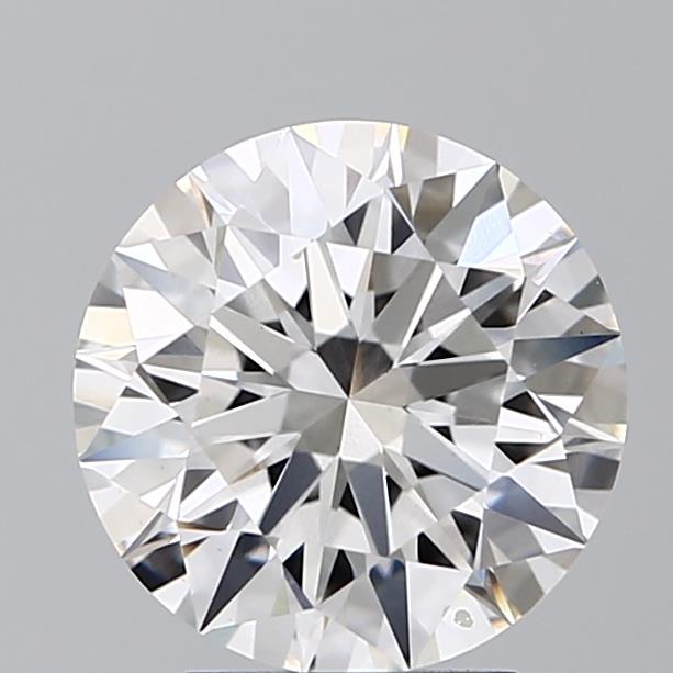 2.7 Carat Round Lab Diamond with  Cut Diamond in 14KT  view 1
