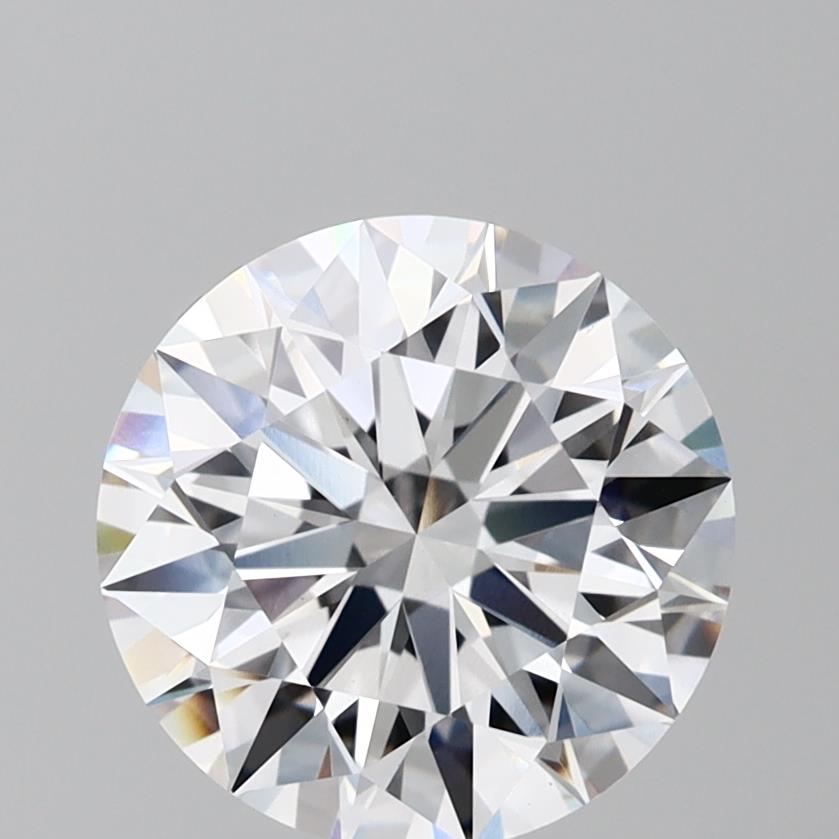 3.08 Carat Round Lab Diamond with  Cut Diamond in 14KT  view 1
