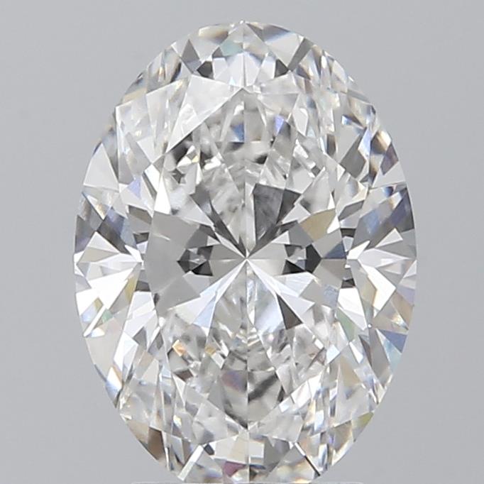 3.38 Carat Oval Lab Diamond with  Cut Diamond in 14KT  view 1
