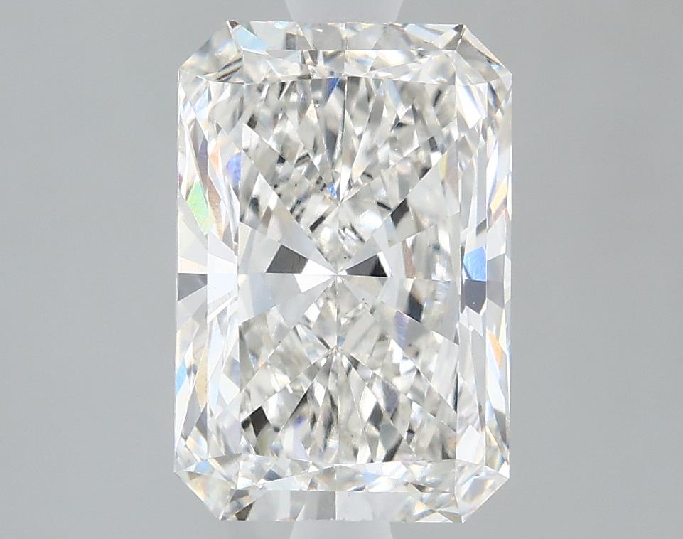 2.54 Carat Radiant Lab Diamond with  Cut Diamond in 14KT  view 1
