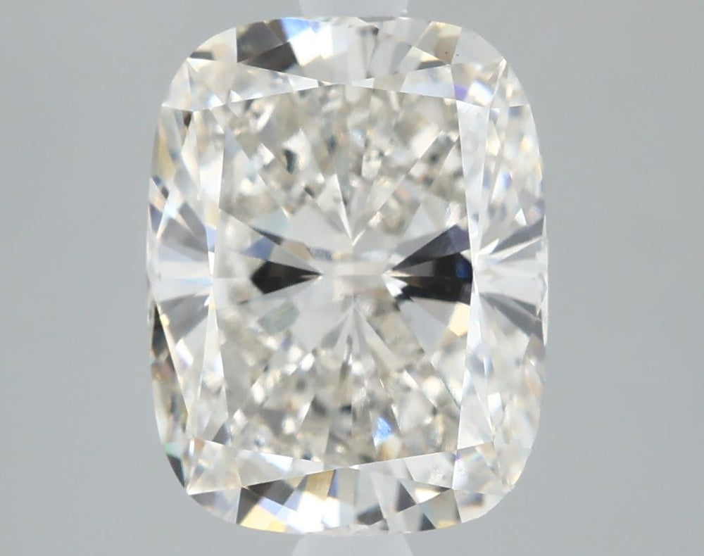 2.76 Carat Cushion Lab Diamond with  Cut Diamond in 14KT  view 1
