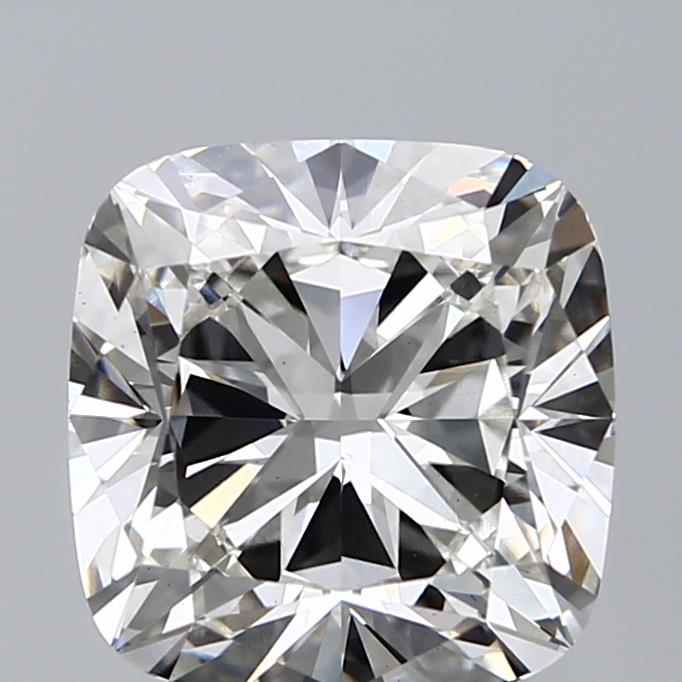 4.71 Carat Cushion Lab Diamond with  Cut Diamond in 14KT  view 1
