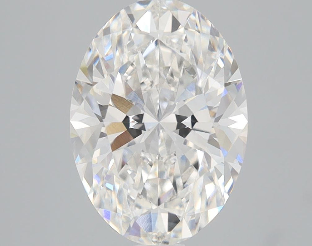 2.73 Carat Oval Lab Diamond with  Cut Diamond in 14KT  view 1
