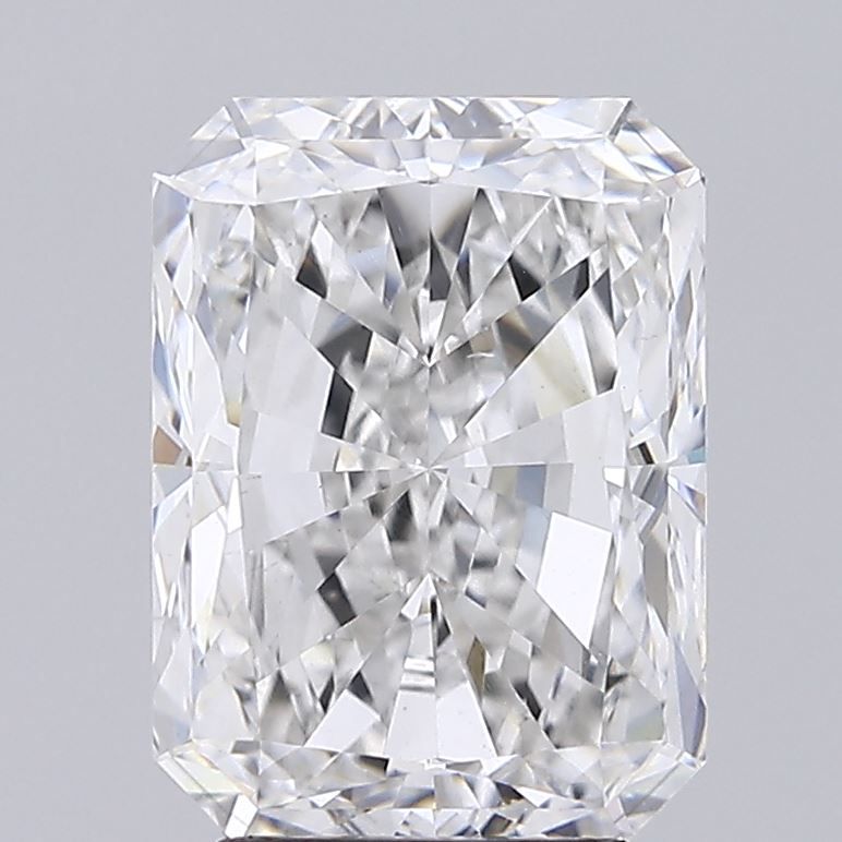 4.01 Carat Radiant Lab Diamond with  Cut Diamond in 14KT  view 1
