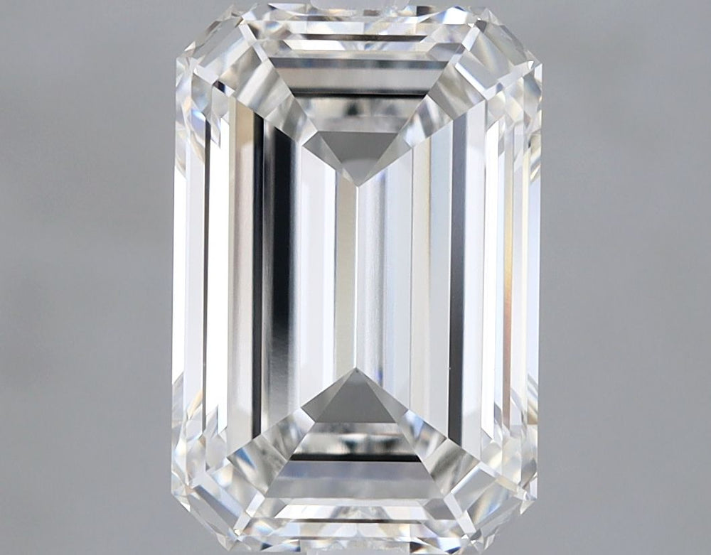 2.81 Carat Emerald Lab Diamond with  Cut Diamond in 14KT  view 1
