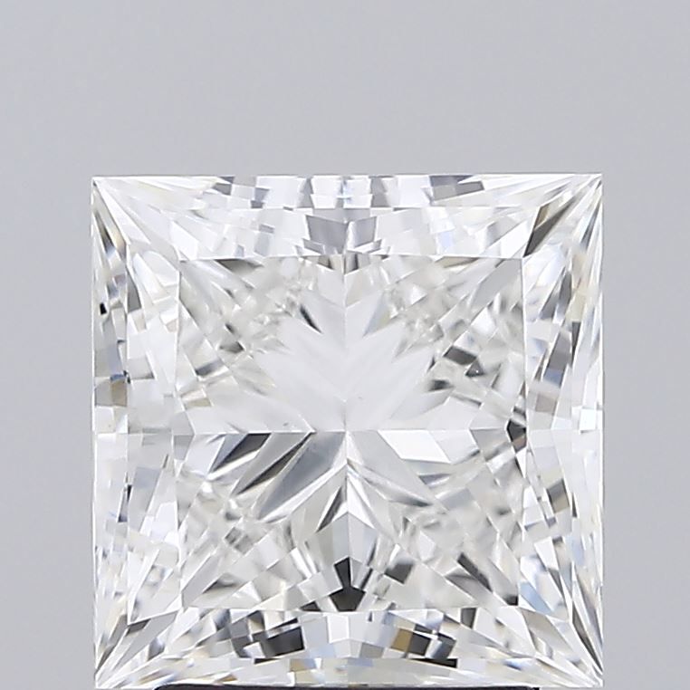 3.0 Carat Princess Lab Diamond with  Cut Diamond in 14KT  view 1
