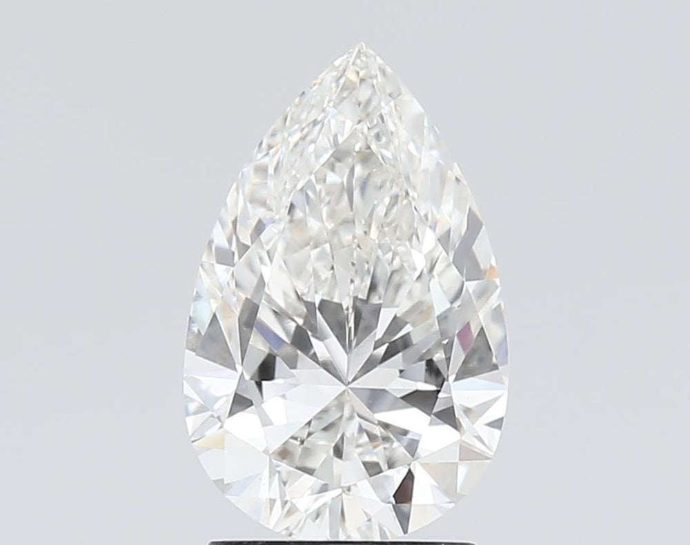 2.12 Carat Pear Lab Diamond with  Cut Diamond in 14KT  view 1
