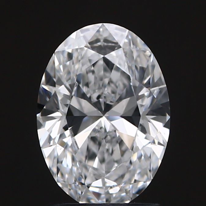 1.53 Carat Oval Lab Diamond with  Cut Diamond in 14KT  view 1
