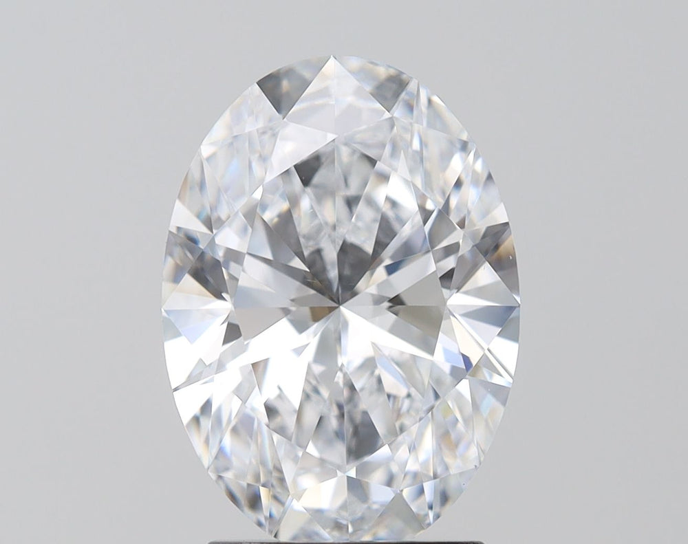 2.34 Carat Oval Lab Diamond with  Cut Diamond in 14KT  view 1
