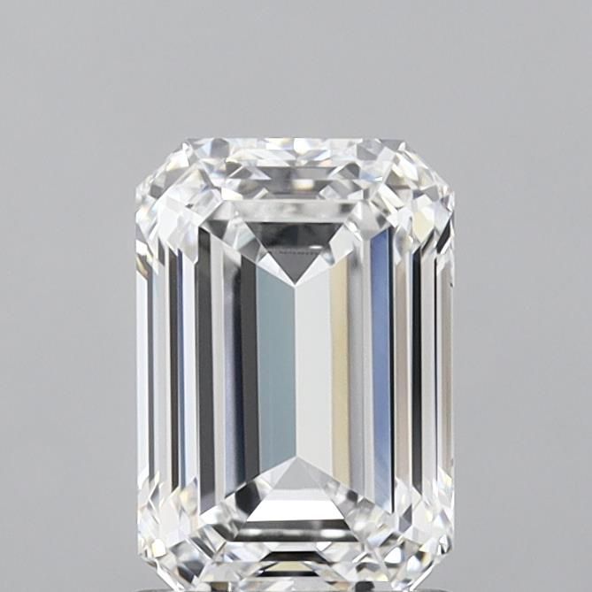 1.71 Carat Emerald Lab Diamond with  Cut Diamond in 14KT  view 1
