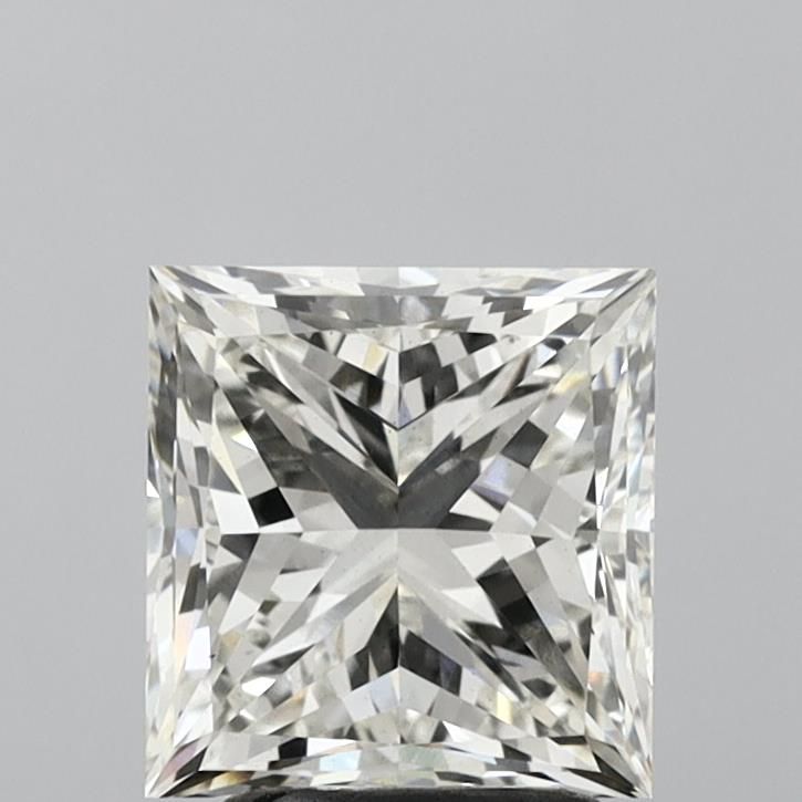 3.1 Carat Princess Lab Diamond with  Cut Diamond in 14KT  view 1
