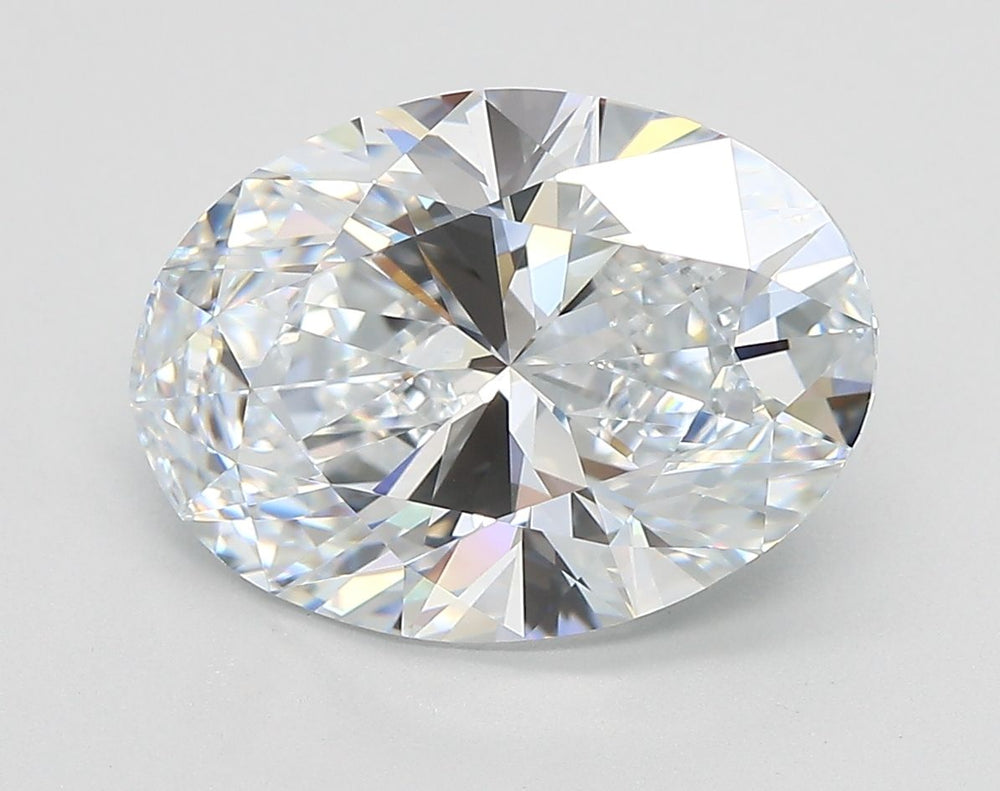 4.19 Carat Oval Lab Diamond with  Cut Diamond in 14KT  view 1

