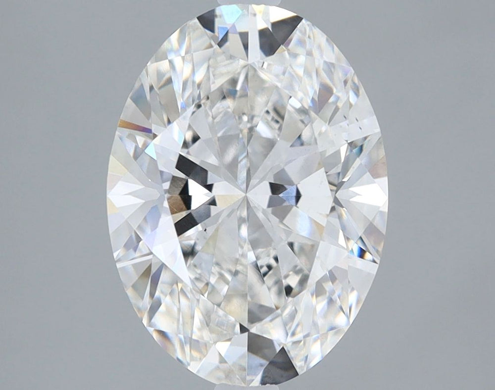 2.7 Carat Oval Lab Diamond with  Cut Diamond in 14KT  view 1
