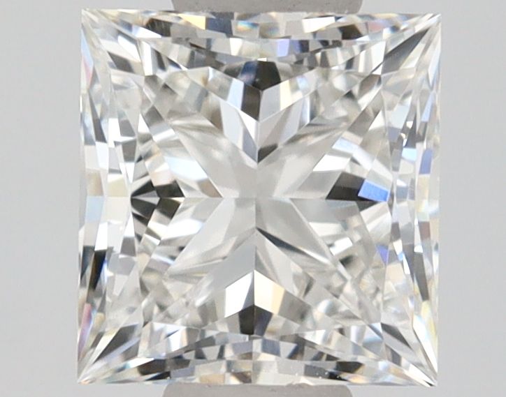 0.56 Carat Princess Lab Diamond with  Cut Diamond in 14KT  view 1
