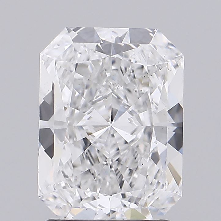 2.04 Carat Radiant Lab Diamond with  Cut Diamond in 14KT  view 1
