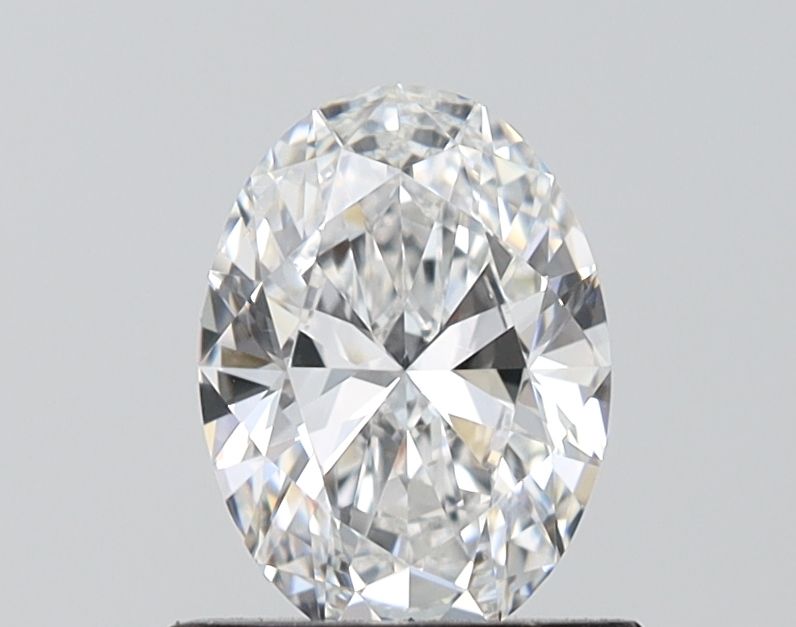 1.01 Carat Oval Lab Diamond with  Cut Diamond in 14KT  view 1

