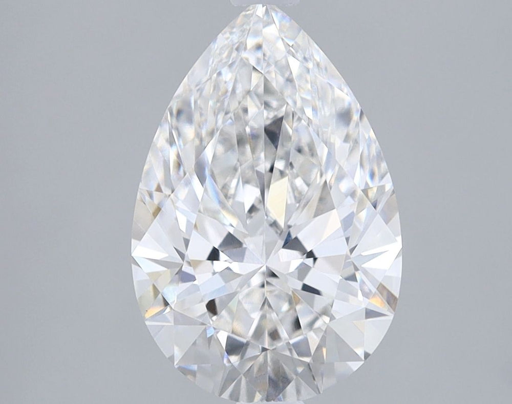2.09 Carat Pear Lab Diamond with  Cut Diamond in 14KT  view 1
