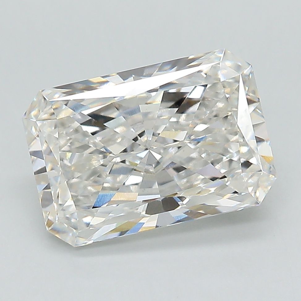 3.33 Carat Radiant Lab Diamond with  Cut Diamond in 14KT  view 1
