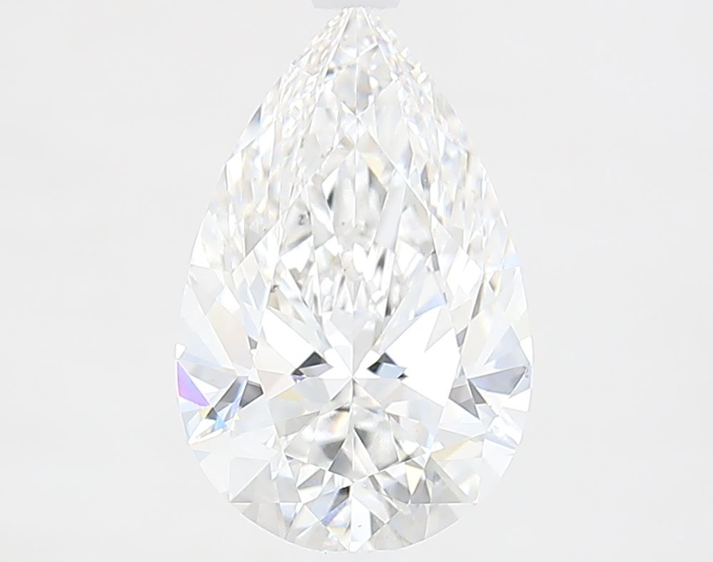 2.26 Carat Pear Lab Diamond with  Cut Diamond in 14KT  view 1
