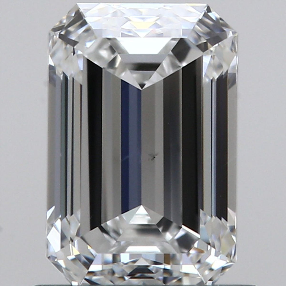 1.0 Carat Emerald Natural Diamond with  Cut Diamond in 14KT  view 1
