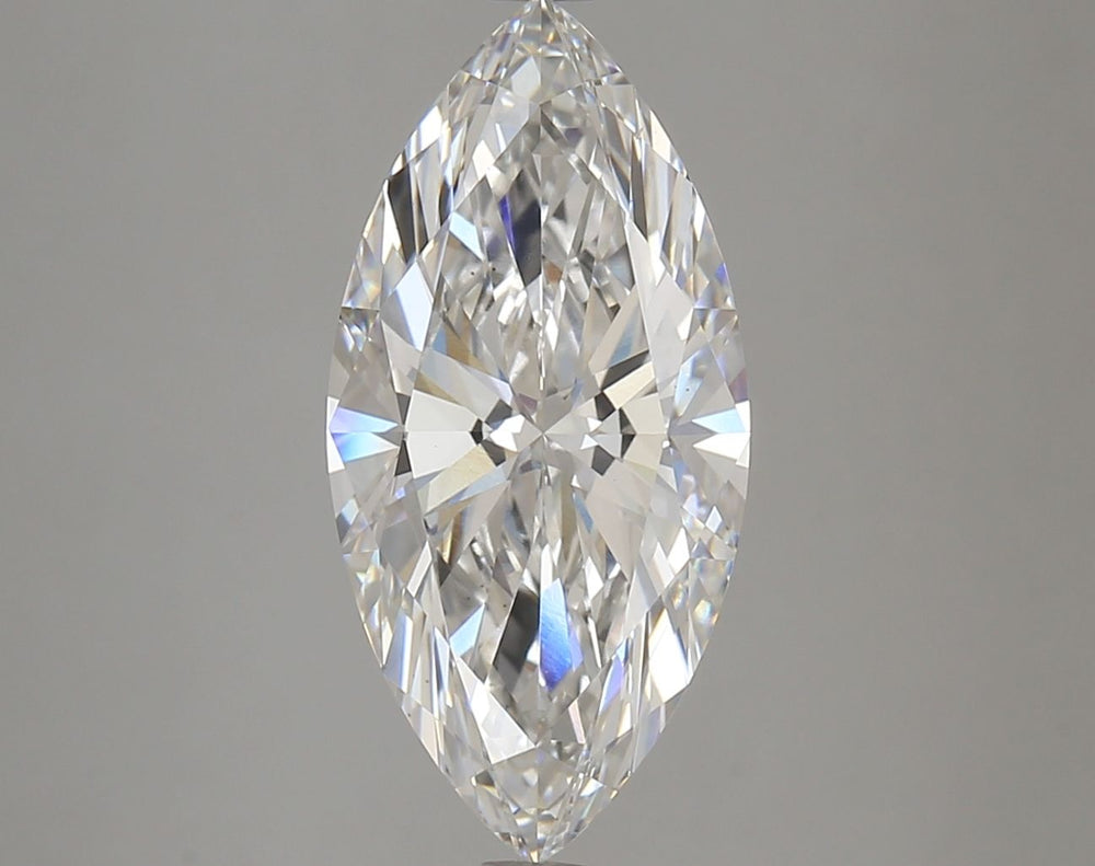 4.01 Carat Marquise Lab Diamond with  Cut Diamond in 14KT  view 1
