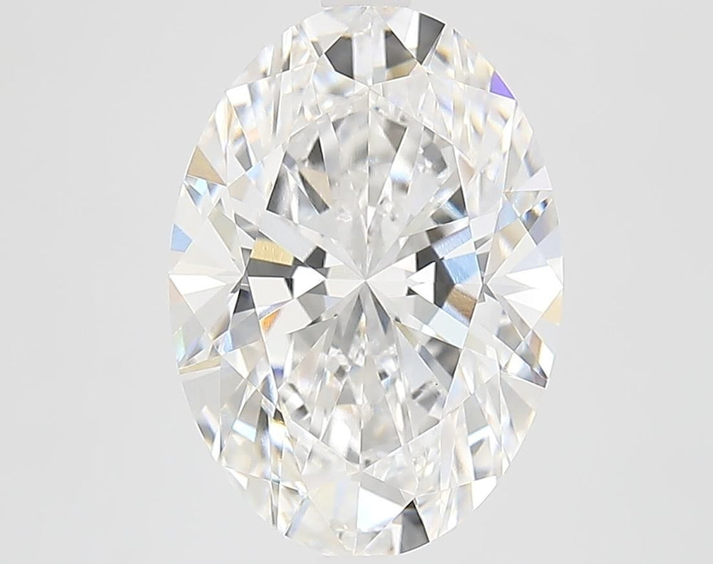 4.03 Carat Oval Lab Diamond with  Cut Diamond in 14KT  view 1

