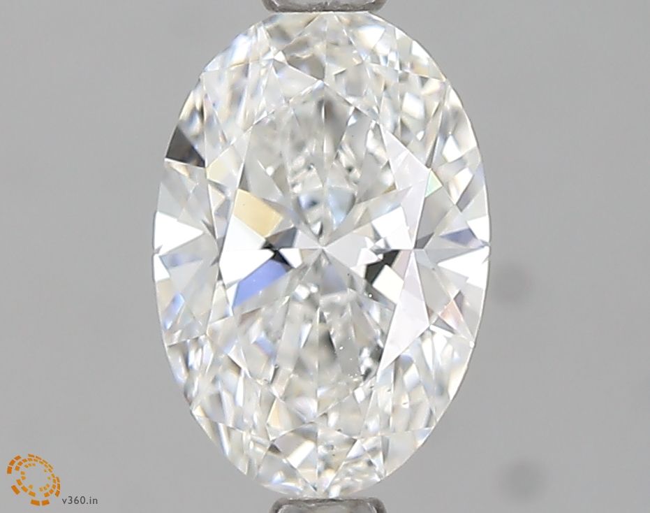 1.02 Carat Oval Lab Diamond with  Cut Diamond in 14KT  view 1
