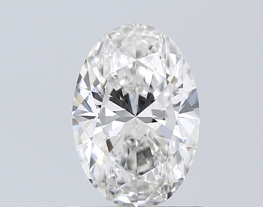 1.0 Carat Oval Lab Diamond with  Cut Diamond in 14KT  view 1
