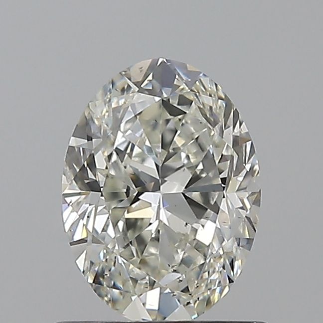 1.0 Carat Oval Natural Diamond with  Cut Diamond in 14KT  view 1
