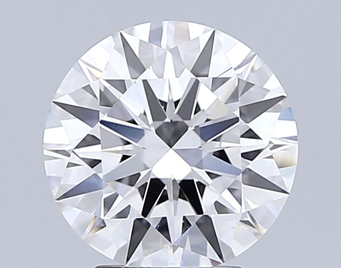 3.0 Carat Round Lab Diamond with  Cut Diamond in 14KT  view 1

