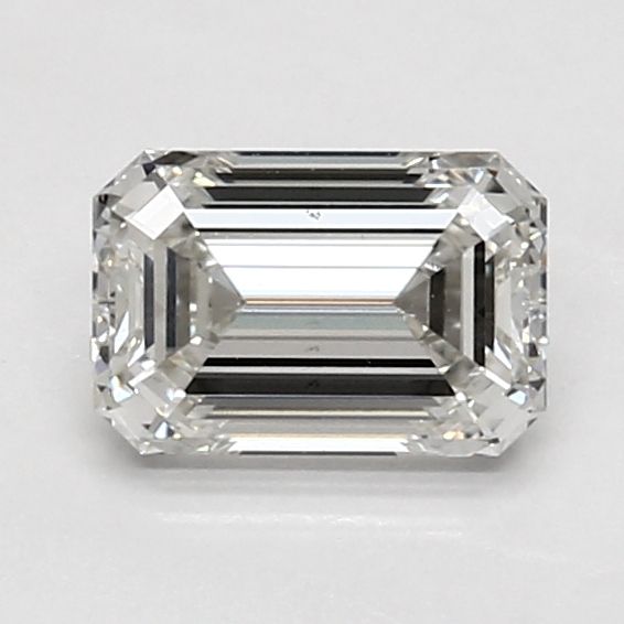 1.09 Carat Emerald Lab Diamond with  Cut Diamond in 14KT  view 1

