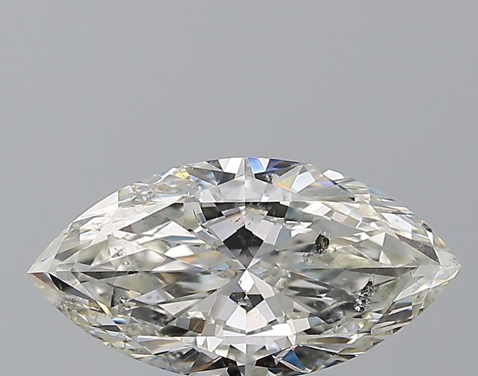2.0 Carat Marquise Natural Diamond with  Cut Diamond in 14KT  view 1
