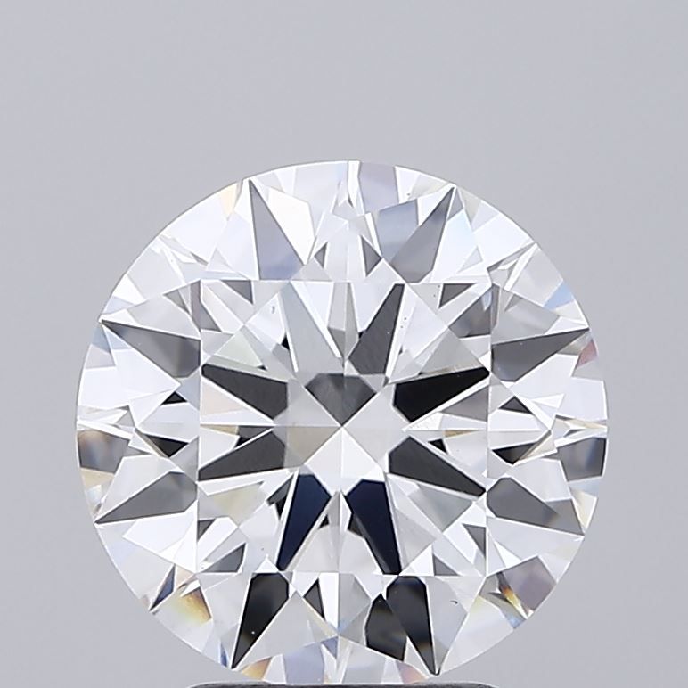 2.81 Carat Round Lab Diamond with  Cut Diamond in 14KT  view 1

