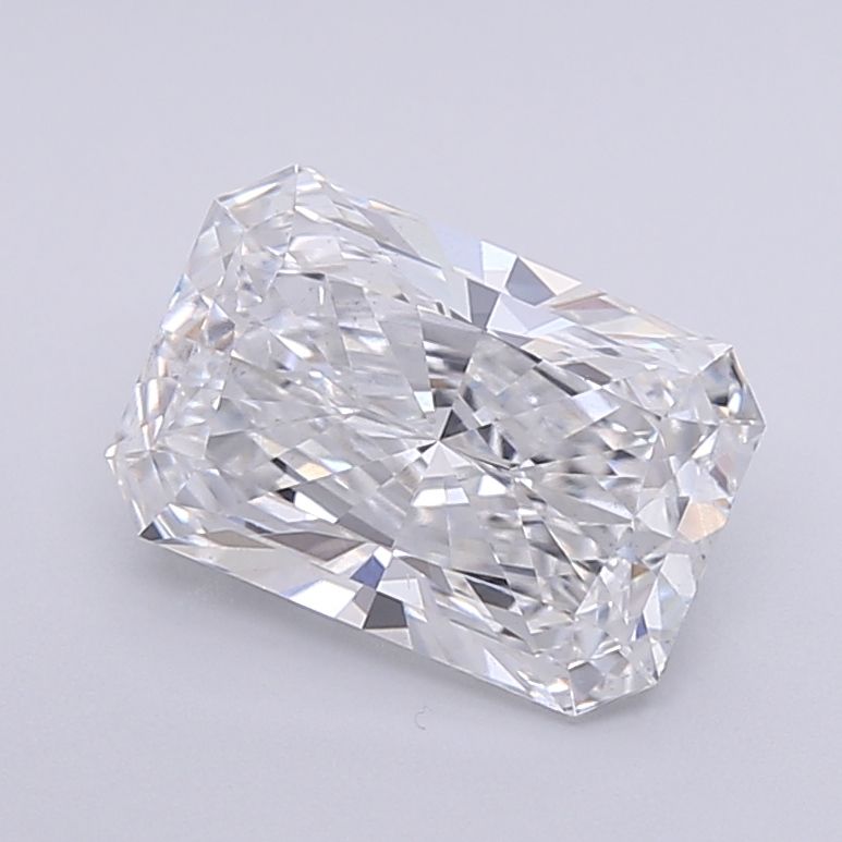 2.31 Carat Radiant Lab Diamond with  Cut Diamond in 14KT  view 1
