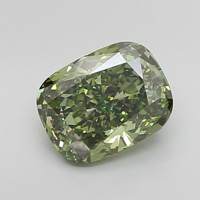 2.76 Carat Cushion Lab Diamond with  Cut Diamond in 14KT  view 1
