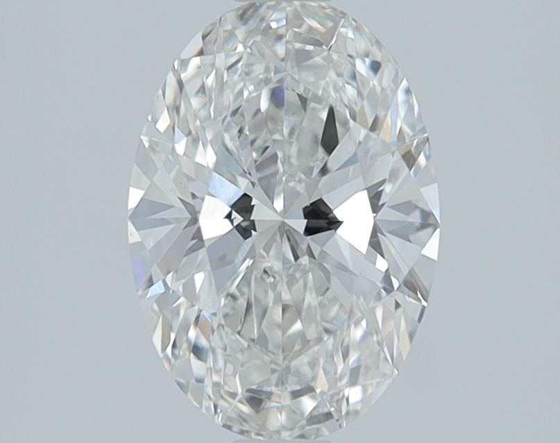 1.27 Carat Oval Lab Diamond with  Cut Diamond in 14KT  view 1

