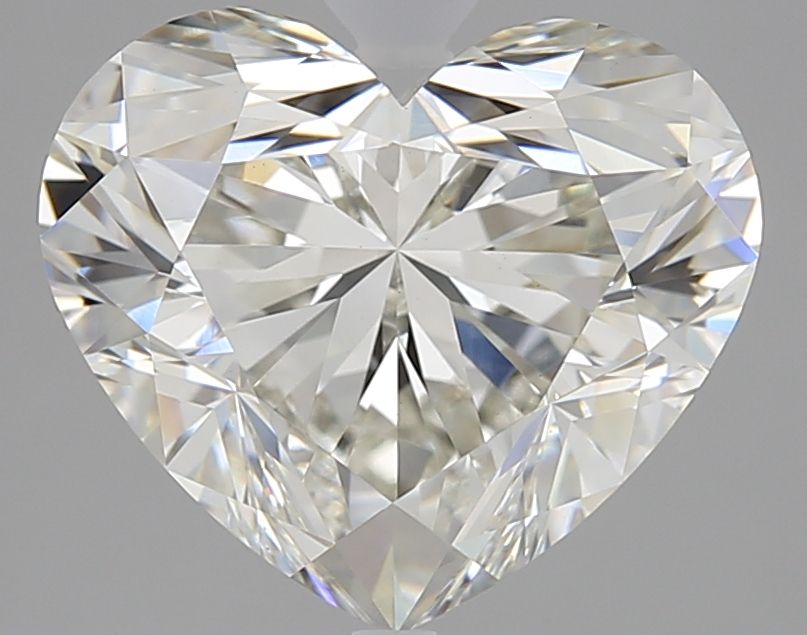 5.02 Carat Heart Lab Diamond with  Cut Diamond in 14KT  view 1
